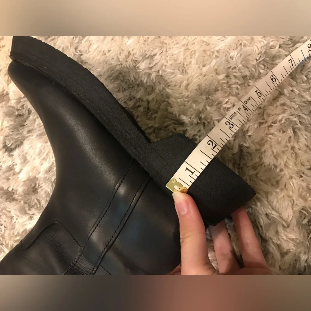 Chunky Sole Leather Boots - Picture 11 of 13